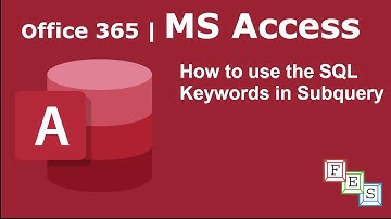 How to use SQL Keywords in Subquery in MS Access - Office 365