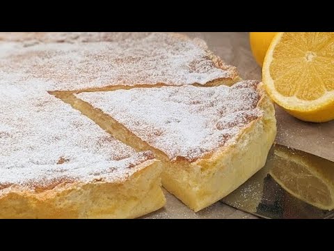 Gteau au citron  sans farine et sans noix ! Fluffy, il fond dans la bouche ! Peu calorique 