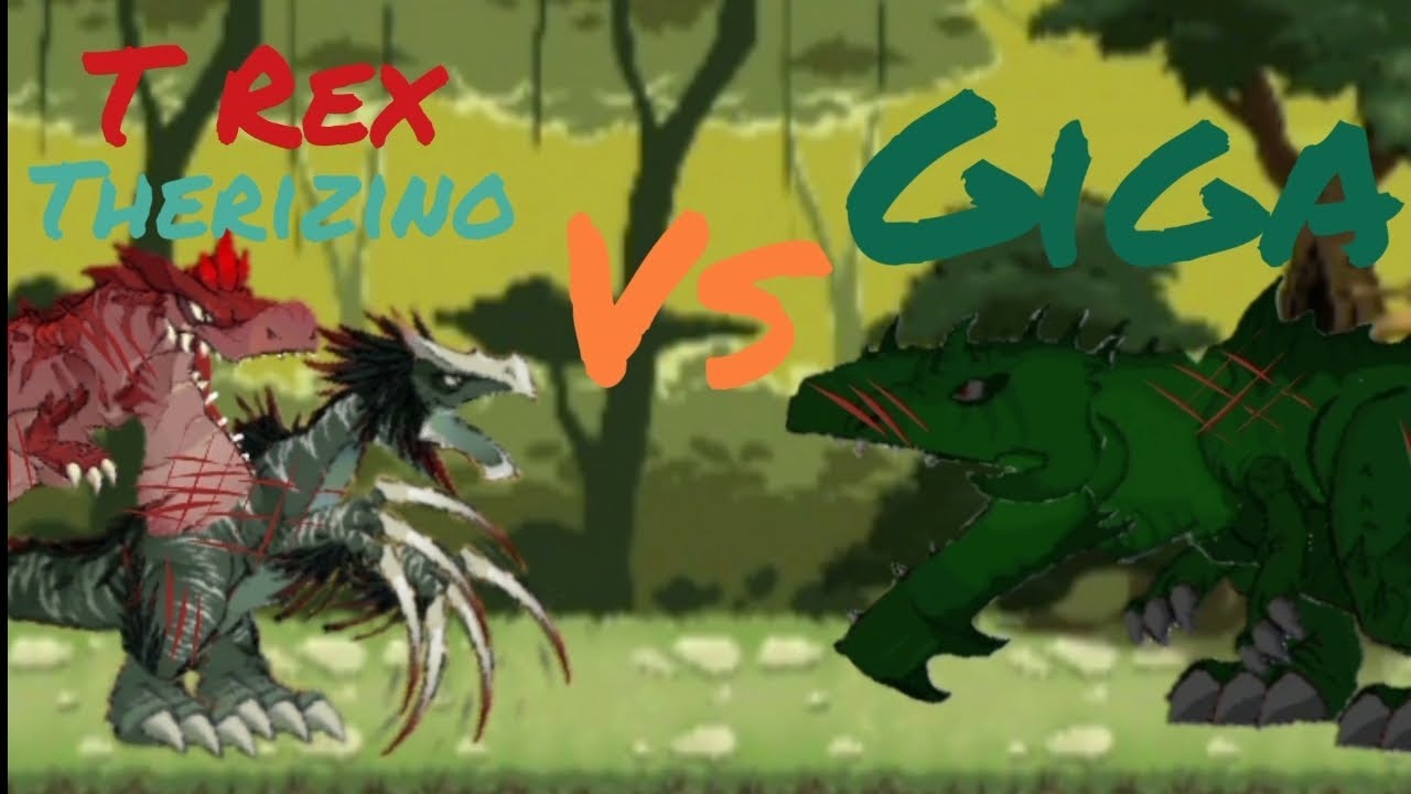 Giganoto vs T rex and Therizino (D.R.J.W)