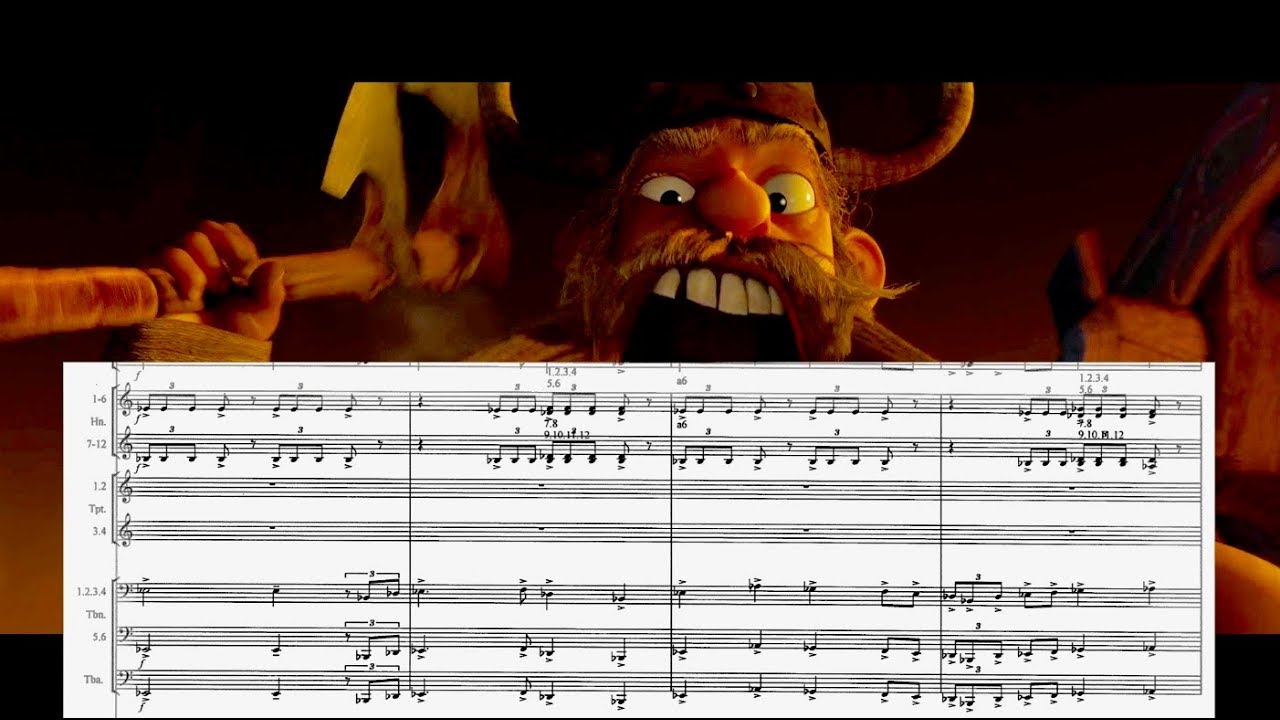 How To Train Your Dragon "This Is Berk" with brass sheet music YouTube