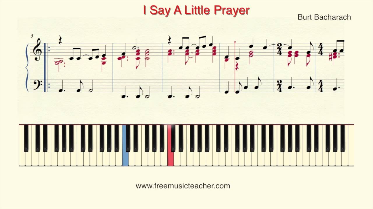 How To Play Piano Dionne Warwick I Say A Little Prayer Piano Tutorial By Ramin Yousefi Youtube