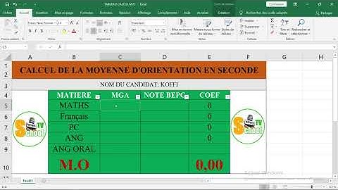 COMMENT CALCULER MA MOYENNE D