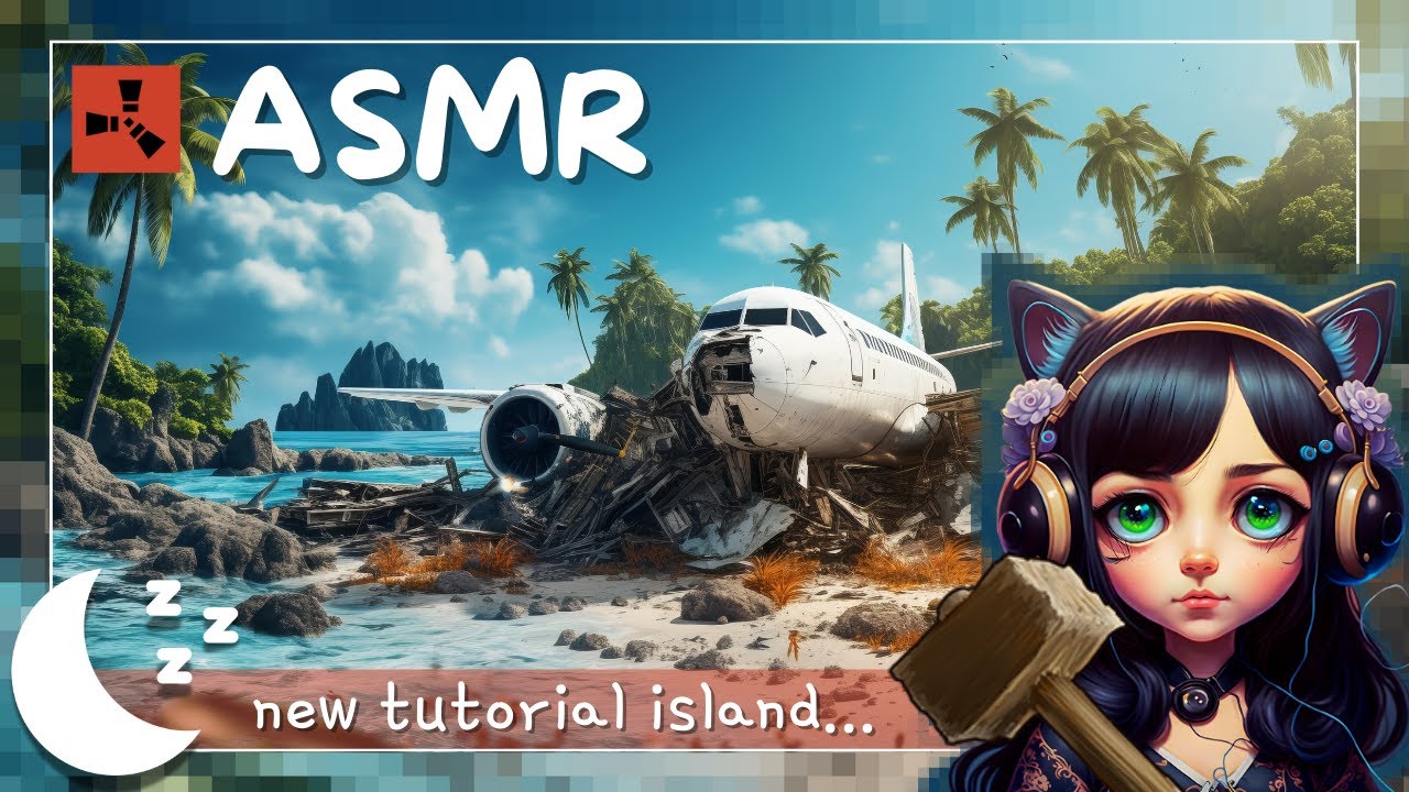 ASMR Rust🎧 New Tutorial Island ⚒️ Whispering + Gum Chewing Sounds to ...