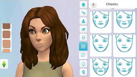 Creating a Sim on the Sims Mobile App.