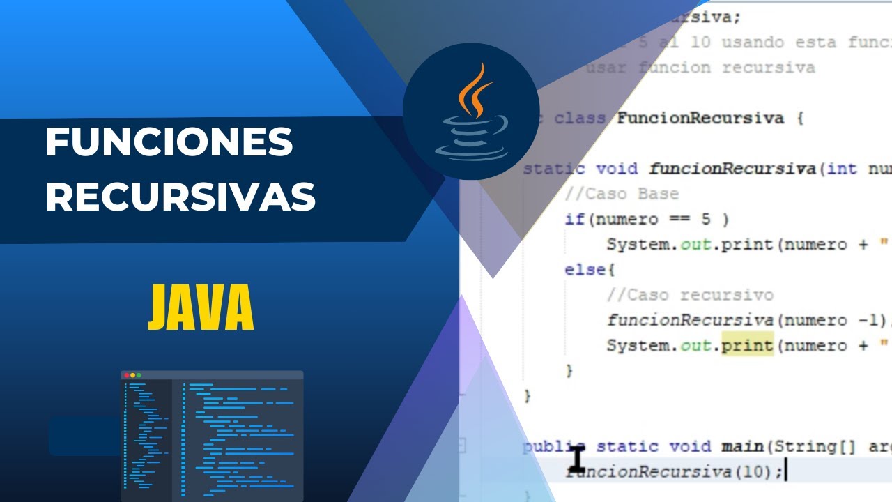 Java Funciones Recursivas que diferencia hay con las funciones y veamos ...