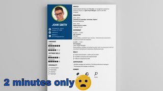 How to Make a Professional CV in Just 2 Minutes | Quick Tutorials | Rehansome screenshot 4