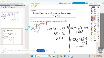 Honors Geometry BC March 24th - Unit 9 Day 3 - Inscribed Angles & Quiz Review