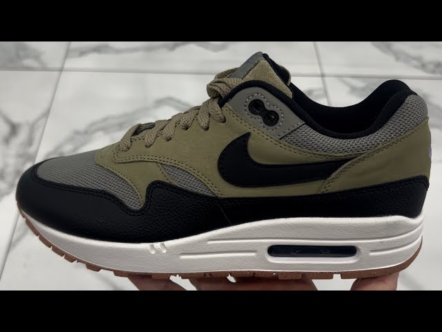 Nike Air Max 1 Dark Stucco Olive Black Shoes class=