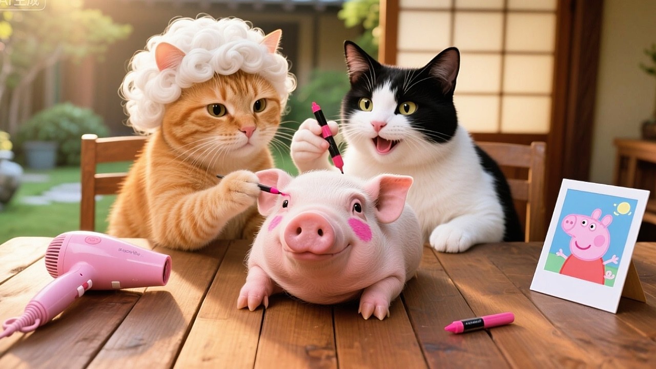 Granny Cat's Peppa Pig Surprise Craft For Kitten