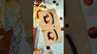 learn purple &amp; gold glitter eye makeup tutorial/simple &amp; easy|#shorts #Halo eyes #shortvideo#youtube