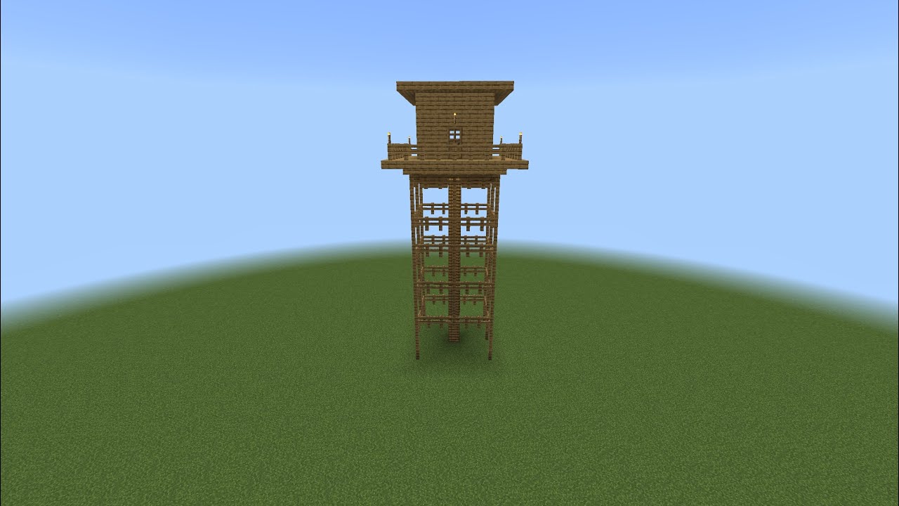 Minecraft Build Tutorial: Watch Tower - YouTube