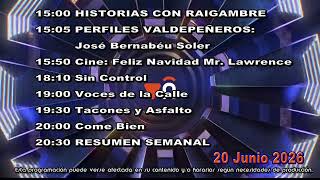 PARRILLA PROGRAMACIÓN SÁBADO 20/06/2026