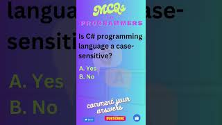 Is C# programming language a case-sensitive?