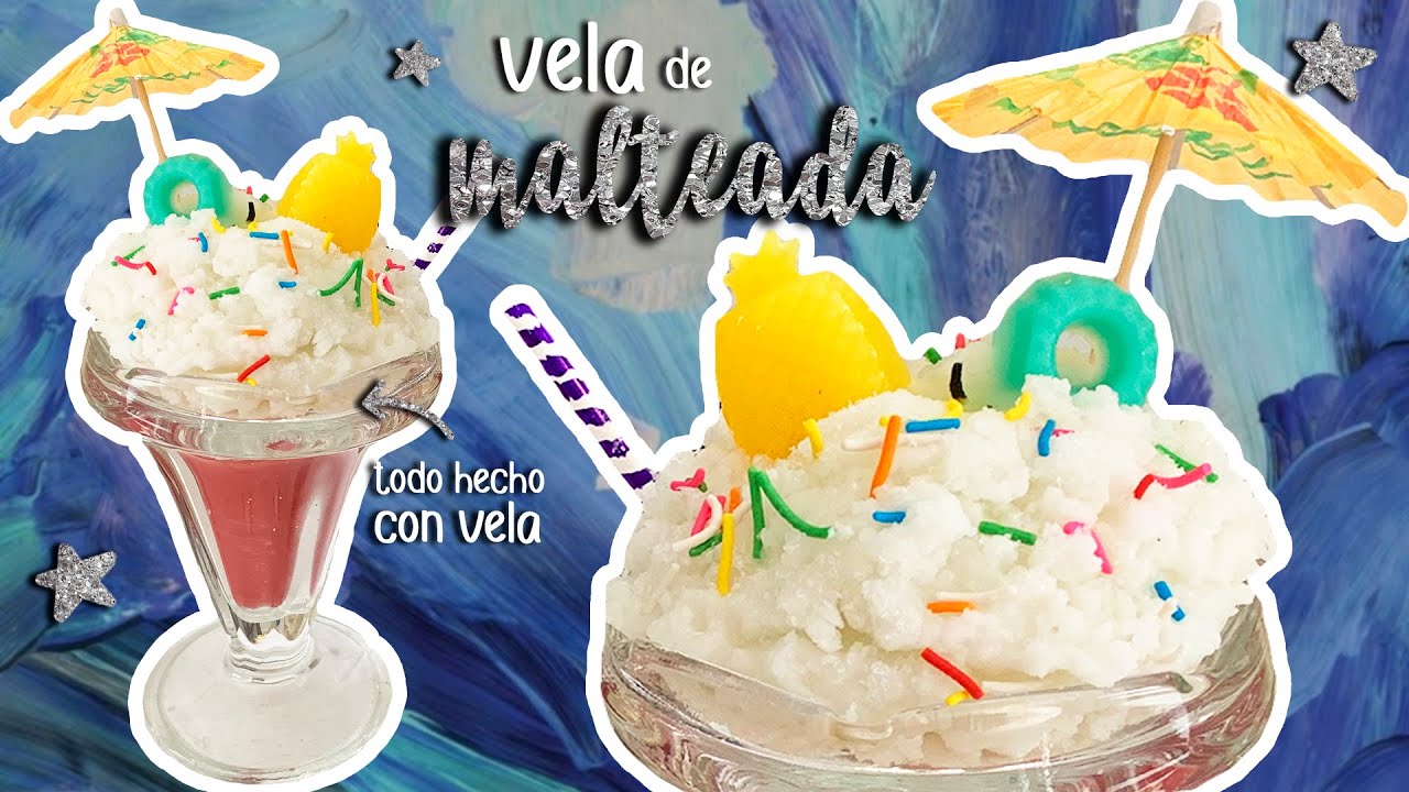 🍦 VELA en forma de MALTEADA (Vela de HELADO) Velas DECORATIVAS fáciles
