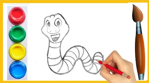 Snek Drawing For Kids । Kids Painting video । Easy drawing step by step । Sanp ka chitra । सांप 
