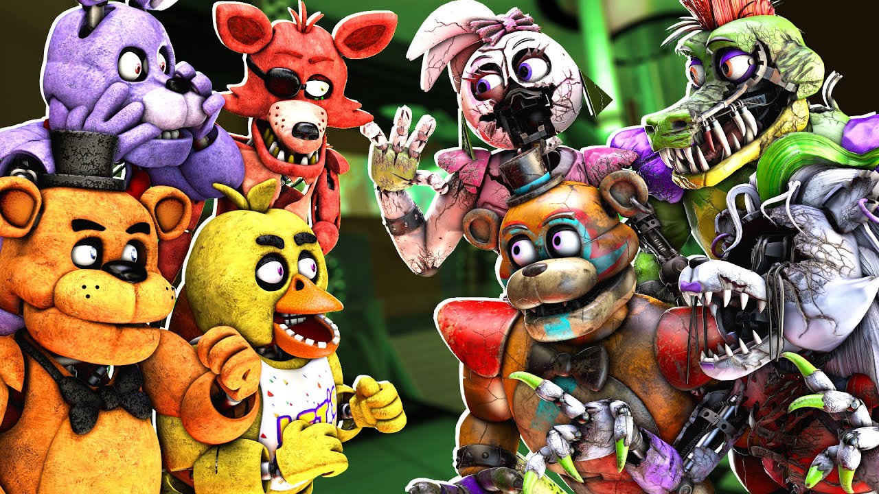 Fnaf origin. ФНАФ секьюрити Брич АНИМАТРОНИКИ. Shattered ФНАФ. Файтам АНИМАТРОНИКИ.