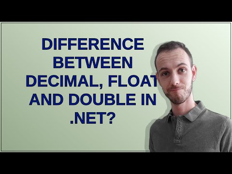 Difference between decimal, float and double in .NET?
