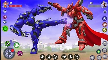 Red Robot Multiple Transformers Dino Car Jet Robot Action - Android Gameplay I  Part 62