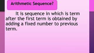 ARITHMETIC SEQUENCE PPT