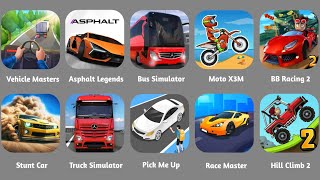 Vehicle Masters,Asphalt Legends,Bus Simulator Ultimate,Moto X3M,Pick Me Up 3D,Hill Climb Racing 2 screenshot 3