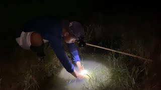 Eel fishing & night hunting on the river bank until morning🤤 #KOOKIKO