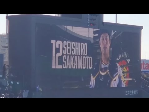 20230305　坂本誠志郎 偶数打席の登場曲【｢オーケストラ｣／BiSH】　4回ｳﾗ第2打席　阪神ﾀｲｶﾞｰｽ@阪神甲子園球場･ﾚﾌﾄ外野 ｵｰﾌﾟﾝ戦