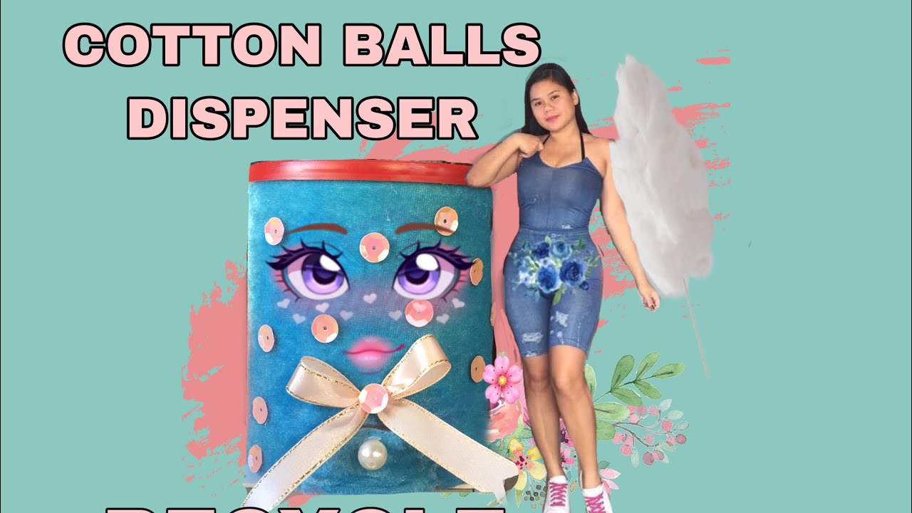 DIY COTTON BALL DISPENSER Recycle YouTube