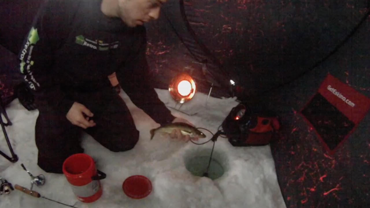 Medicine lake, Plymouth MN Ice Fishing for walleyes 2016 YouTube