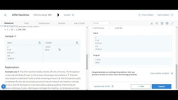 ATM Machine CodeChef Contest