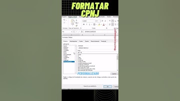 Excel - Formatar Máscara CNPJ