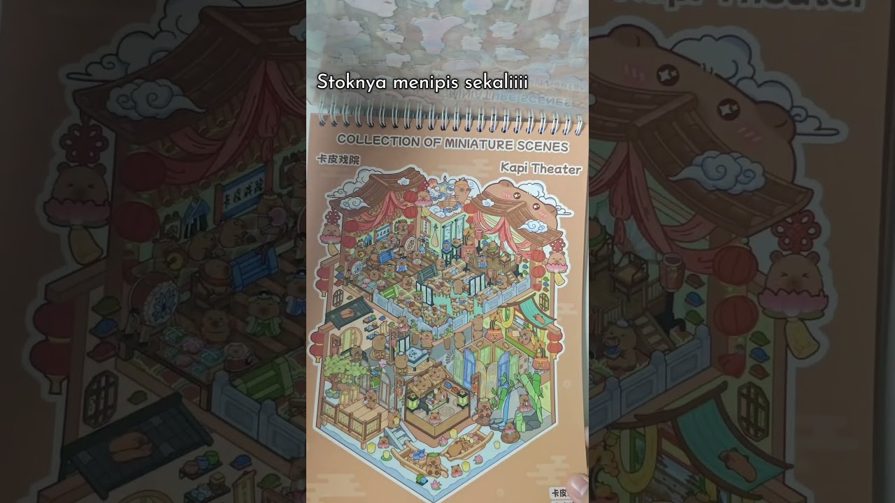 Micro Miniature Sticker Book Capybara Brown Edition 