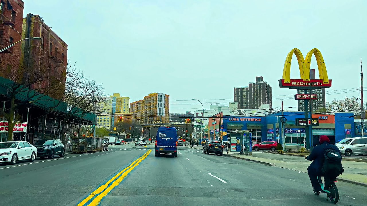 THE BRONX NEW YORK CITY TREMONT AVENUE DRIVING WESTFARMS TO 3RD