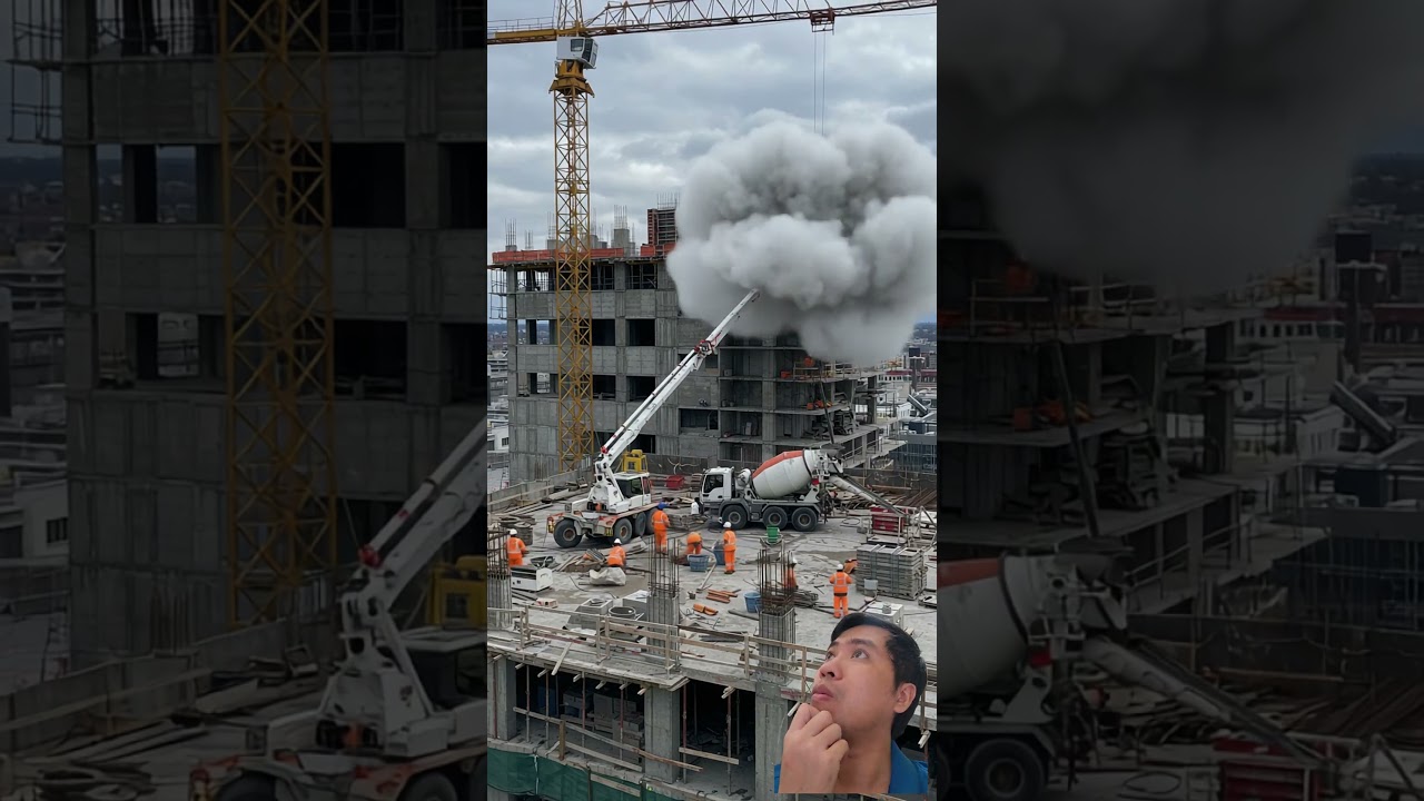 The dust cloud swallowed the whole site!