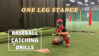 Baseball Catching Drills and techniques using the One knee stance 