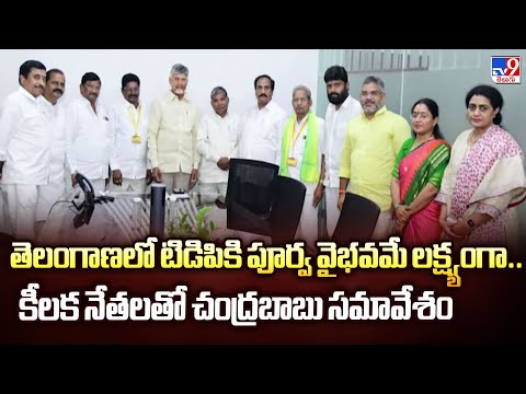 తెలంగాణలో టిడిపికి పూర్వ వైభవమే లక్ష్యంగా.. కీలక నేతలతో చంద్రబాబు సమావేశం - TV9 - TV9