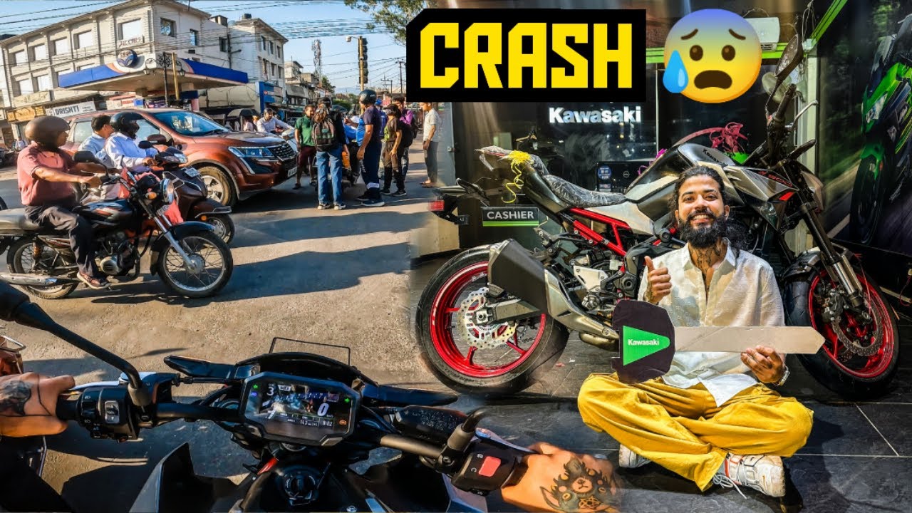 Ye Kya Hogaya Apni New Superbike Kawasaki Ninja Z900 Ko Ghar Laatey Waqt 😰 Crash ?