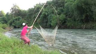 Full Video: Young Girl's Fishing on Rivers and Lakes, Fishing with Net, Catch a Lots of Fish