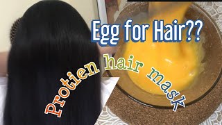 Protein Hair Mask ( egg, Coconut oil &amp; apple cider vinegar