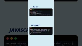 Reactjs vs JavaScript                      #reactjs #javascript #shorts