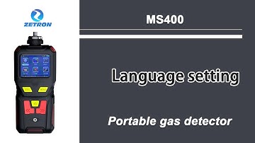 「Language setting 」MS400 Portable Multi Gas Monitor Switch Language