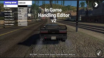 In Game Handling Editor For Gta Sa Android 2025
