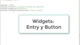 Programación en Python, Uso de TKIinter, widgest: Entry y Button