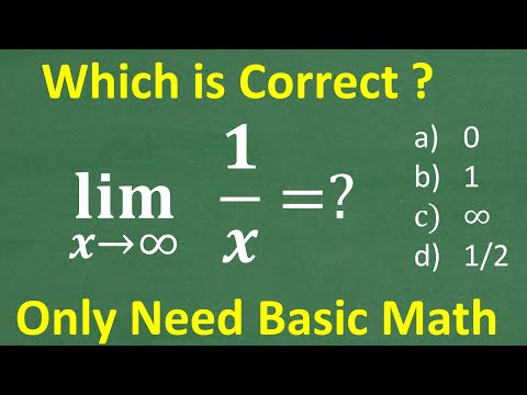 1/x = ? When x is increased all the way to infinity | Basic Math is enough to solve!