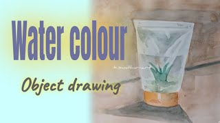 #watercolour painting with object