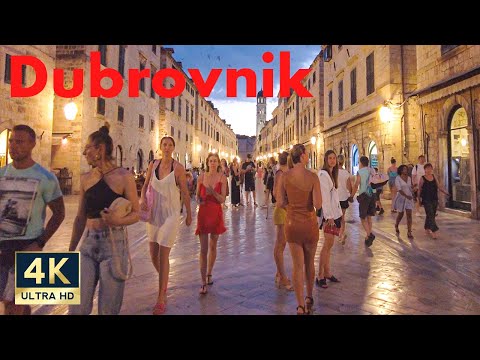 Dubrovnik Croatia ?? 4K Old Town Evening Walking Tour 2022