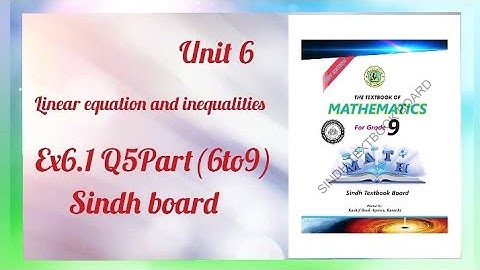 class 9thmath ex 6.1Q5Part( 6to9)Sindh board.