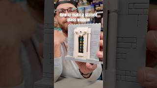 How to build a LEGO stained glass window using clear bricks for your custom MOC or modular build