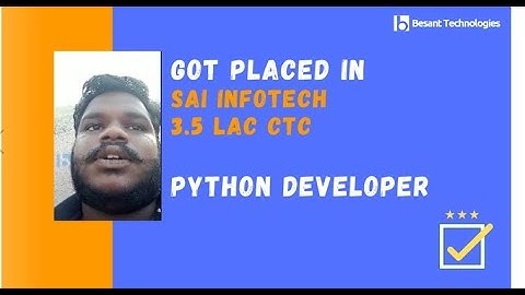 Besant Technologies Velachery | Kesavan 2016  Got Placed in SAI Infotech After 5 Years GAP | Python