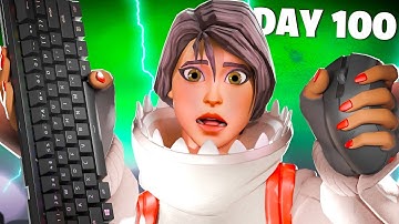 Ik speelde 100 dagen lang toetsenbord en muis... (Fortnite-progressie)