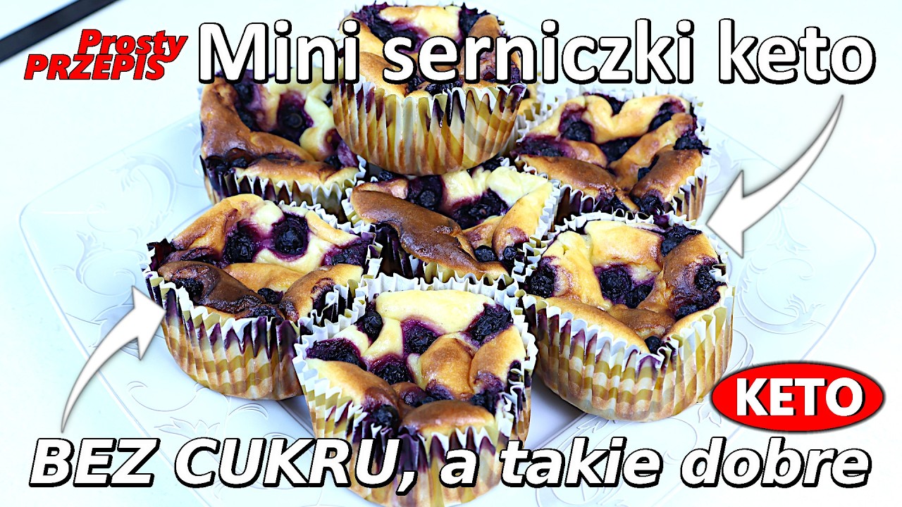 MINI SERNICZKI KETO 🧁 Prosty deser low carb bez cukru!🫐